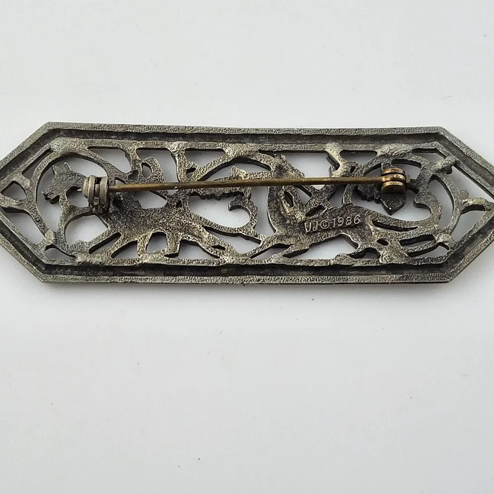 JJ Jonette Renaisance Gothic Fantasy‎ Winged Hyena Dragon Sphinx Griffin Brooch